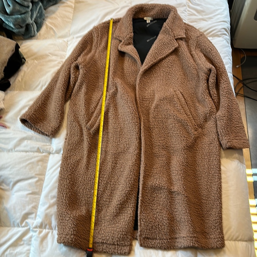ChloeXhalley Pink colab oversized teddy brown coat size L